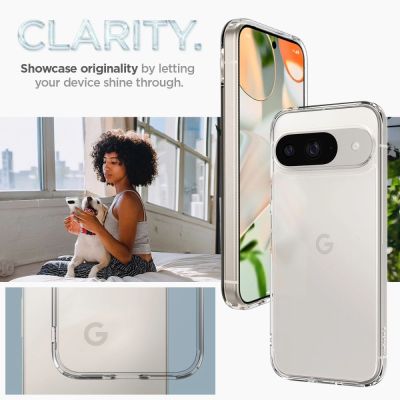 16. Etui Spigen Ultra Hybrid na Google Pixel 9 / 9 Pro - przezroczyste
