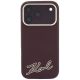 3. Etui Karl Lagerfeld Grained with Resin Signature Logo MagSafe na iPhone 18 Pro / 17 Pro - burgundowe
