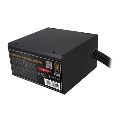 2. GEMBIRD ZASILACZ KOMPUTEROWY FORNAX POWER 650W 80+BRONZE ATX, 650W, AKTYWNE PFC, 12CM WENTYLATOR