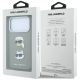 8. Etui Karl Lagerfeld Saffiano with Karl & Choupette Heads Pins & Logo na iPhone 18 Pro Max / 17 Pro Max - szare