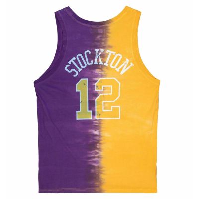 2. Koszulka Mitchell & Ness NBA Utah Jazz John Stockton Tie Dye Cotton Tank - TTNK3206-UJAYYJSTYWPR