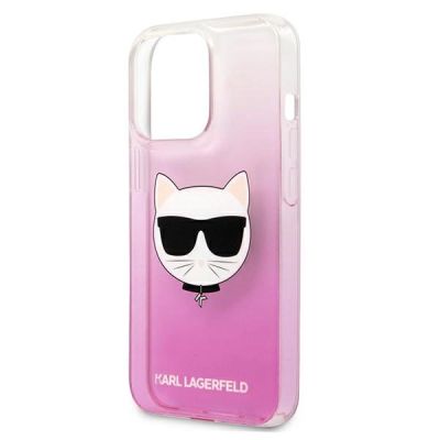 6. Etui Karl Lagerfeld Choupette Head na iPhone 13 Pro Max - różowe