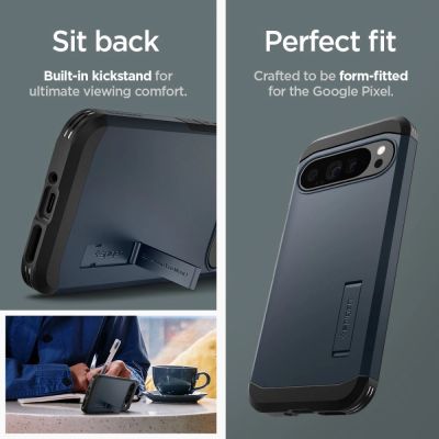 15. Etui Spigen Tough Armor na Google Pixel 9 Pro XL - grafitowe