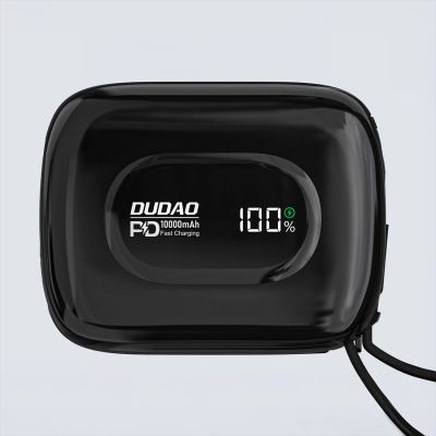2. Powerbank Dudao K32 22,5W 10000 mAh z wbudowanym kablem USB-C/Lightning - czarny