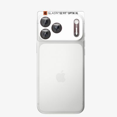 3. Szkło hartowane na aparat Spigen Optik Pro XL GLAS.TR EZ FIT na iPhone 18 Pro Max - dark cherry