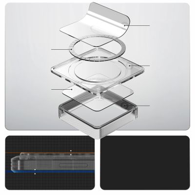 18. Etui Spigen Ultra Hybrid Mag MagSafe na Samsung Galaxy S26 Ultra Zero One - przezroczysto-czarne