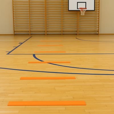 8. Płaskie znaczniki pola - pasy 51x6cm 10szt. jaskrawe pomarańczowe SMJ sport ZPP-O