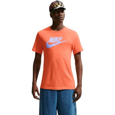Koszulka męska Nike Nsw Tee Icon Futura pomarańczowa AR5004 835