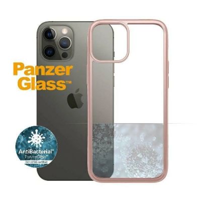 5. Etui PanzerGlass ClearCase na iPhone 12 Pro Max - przezroczysto-różowe