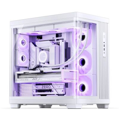 7. Jonsbo TK-4 Gehäuse, Midi-Tower, ATX, Tempered Glass - weiß