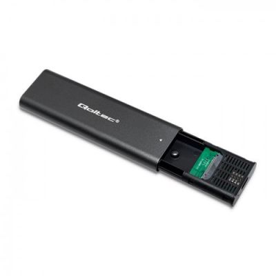 10. QOLTEC OBUDOWA DO DYSKÓW KIESZEŃ M.2 SATA SSD | NVME | USB TYP C