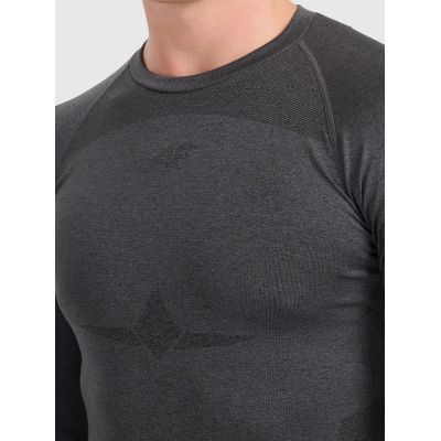 3. Bezszwowa bielizna narciarska termoaktywna z wykończeniem szybkoschnącym - longsleeve męski 4F 4FWAW26USEAM311-21M