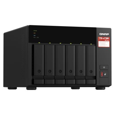 3. Qnap TS-673A-8G, Tower, 6 x 2.5"/3.5" SATA, AMD Ryzen V1500B 4C/8T, 8GB DDR4 (Max. 64GB), 2 x 2.5GbE, optional 10GbE, Single PSU, 250W