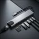 11. Hub USB Tech-Protect HB09 8w1 TYPE-C + USB-A 3.0 + USB-C 3.0 + HDMI 4K 60HZ + SD/TF + PD100W + RJ45 1000 MB/S - szary