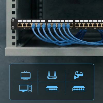 9. Patch panel Extralink  EX.9830 (1U; kat. 5e; 24xRJ-45)