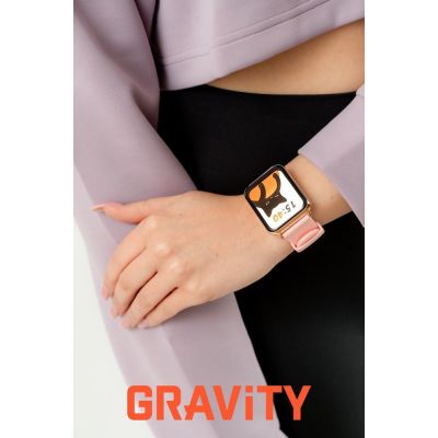 2. Smartwatch Gravity Różowe Złoto Różowy 2 Paski GT17-1