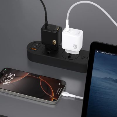 5. Ładowarka sieciowa Dudao A28C 45W GaN + kabel USB-C - czarna