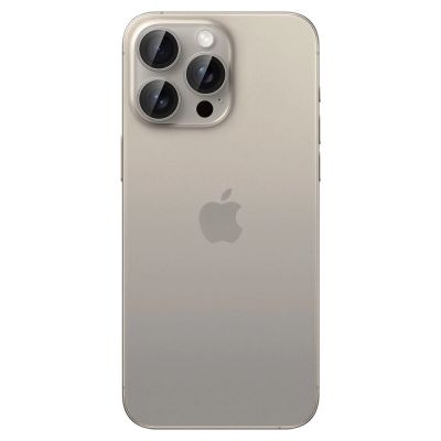 3. Osłona aparatu Spigen Optik.tR EZ Fit Camera Protector na iPhone 14 Pro / Pro Max / 15 Pro / Pro Max - tytan naturalny 2 szt.