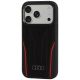 3. Etui Audi R8 Genuine Leather MagSafe na iPhone 18 Pro / 17 Pro - czarno-czerwone