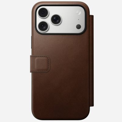 4. Nomad Modern Leather Folio pokrowiec na telefon komórkowy 17,5 cm (6.9") Brązowy
