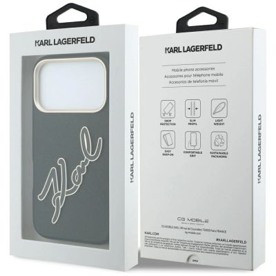 8. Etui Karl Lagerfeld Smooth Big Resin Signature Logo na iPhone 18 Pro / 17 Pro - czarne