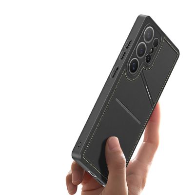 Etui Dux Ducis Rafi II na Samsung Galaxy S25 Ultra z podstawką i portfelem - czarne