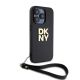 2. Etui DKNY Wrist Strap Stock Logo na iPhone 15 Pro - czarne