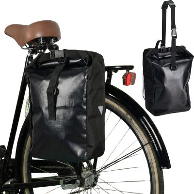 6. SAKWA TORBA ROWEROWA WODOSZCZELNA TYLNA NA BAGAŻNIK CZARNA 13,5L XQMAX PRO
