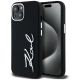 Etui Karl Lagerfeld Silicone Metal Script Logo na iPhone 15 - czarne
