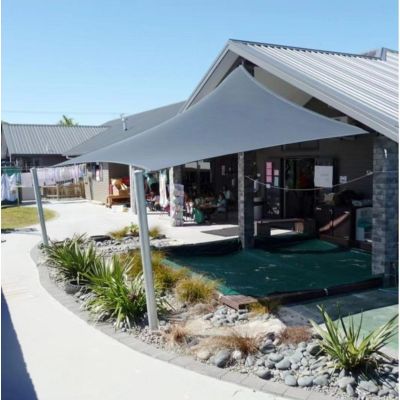 6. ŻAGIEL PRZECIWSŁONECZNY OGRODOWY PROSTOKĄT 4X3M SZARY