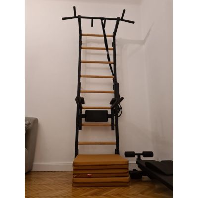 53. MATERAC GIMNASTYCZNY SKŁADANY BRĄZOWY 180CM BENCHK