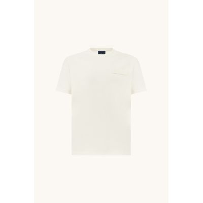 Paul&Shark T-shirt bawełniany męski jasny ecru 26411038-108 - klasyczny krój, logo