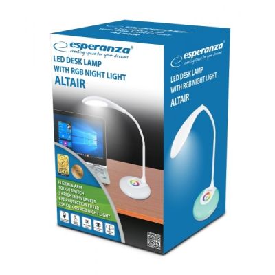 5. Lampka biurkowa LED Esperanza ALTAIR ELD102 (1m; Biały neutralny)