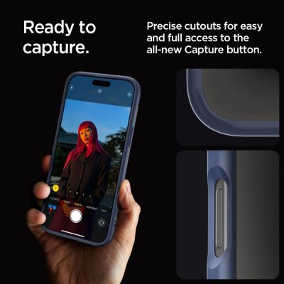 10. Etui Spigen Ultra Hybrid na iPhone 16 Pro Max - niebieskie