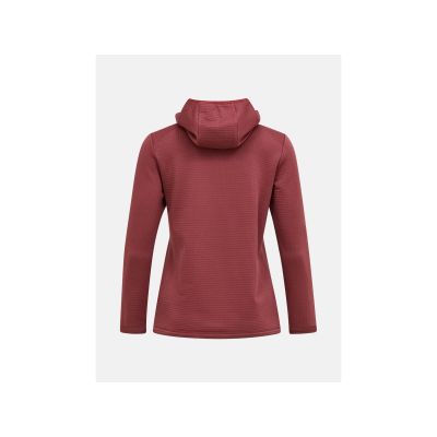 2. Bluza damska PEAK PERFORMANCE W Trail Polartec Power Grid Zip Hood kolor czerwony