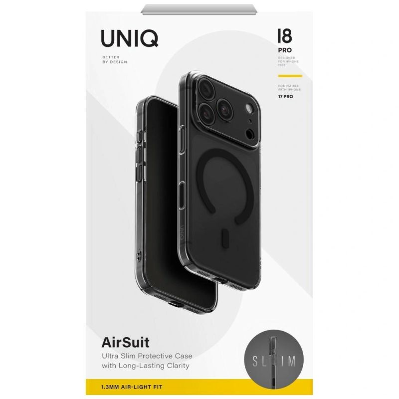 6. Etui UNIQ Airsuit Magclick Charging na iPhone 18 Pro / 17 Pro - czarne