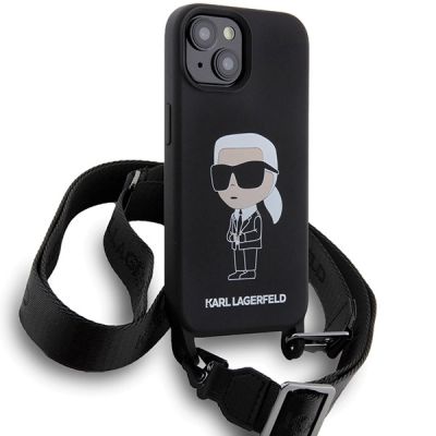 3. Etui Karl Lagerfeld Crossbody Silicone Ikonik do iPhone 15 - czarne
