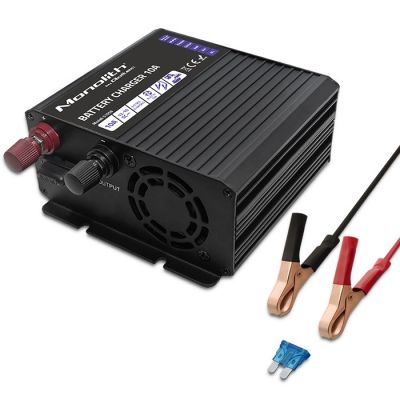 9. QOLTEC ŁADOWARKA DO AKUMULATORÓW MONOLITH LIFEPO4 AGM GEL SLA | 10A | 12V