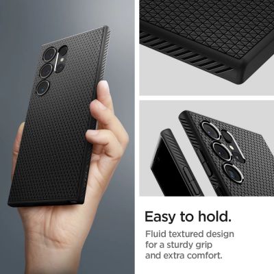7. Etui Spigen Liquid Air na Samsung Galaxy S24 Ultra - czarny mat