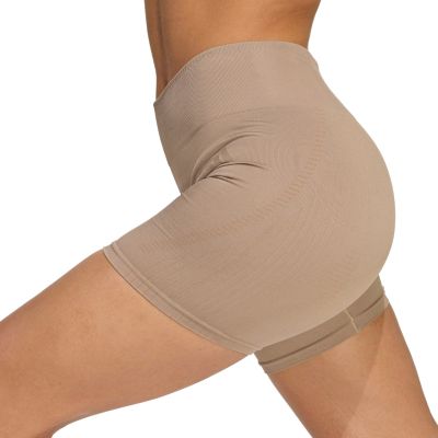 5. Spodenki damskie adidas Workout Essentials 4 inch beżowe JX3926