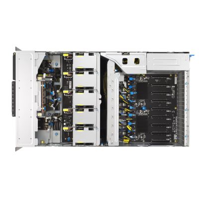 6. Platforma Asus Rack (4U) ESC8000A-E13P AMD EPYC 9005 (8xNVMe, 2xM.2, 2x10Gbe, IPMI, 3200W)