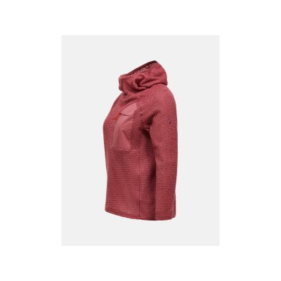 3. Bluza damska PEAK PERFORMANCE W Freelight Polartec Alpha Hood kolor czerwony