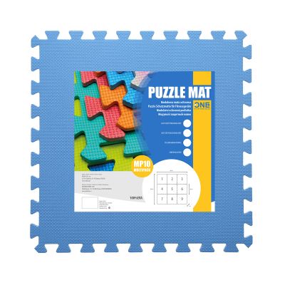 19. Mata puzzle Multipack One Fitness MP10 zielono-niebiesko-czerwone 9 elementów 10 mm