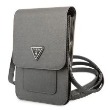 Torebka Guess Saffiano Triangle - szara