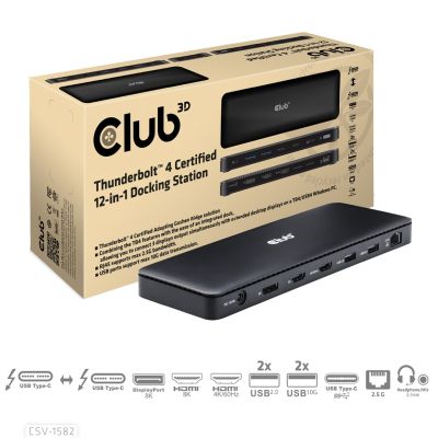 3. CLUB3D Club 3D, Dockingstation TB4 12 in 1