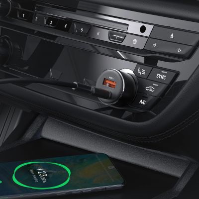 5. Ładowarka Acefast B12 samochodowa 60W USB-A / USB-C - czarna