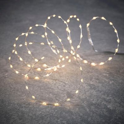 2. LAMPKI DRUCIKI NA BATERIE GIRLANDA 90 LED BIAŁY FLASH LUCA