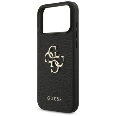 6. Etui Guess Grained Big 4G & Classic Logo na iPhone 17 Pro Max - czarne