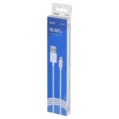 4. Kabel SAVIO CL-123 (Micro USB - USB 2.0 ; 1m; kolor biały)