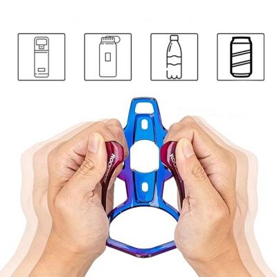 4. Uchwyt rowerowy Rockbros FK338 na bidon - niebiesko-fioletowy